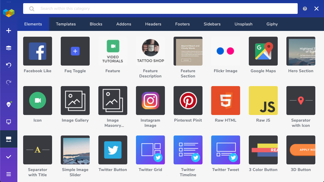 visual composer download element