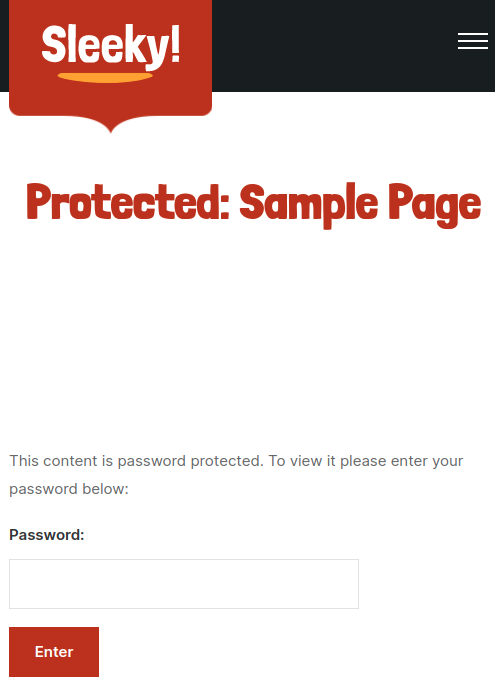 password protected wordpress