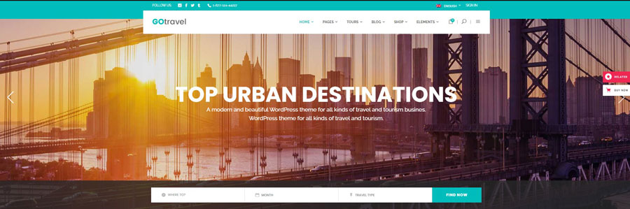 GoTravel WordPress Travel Theme