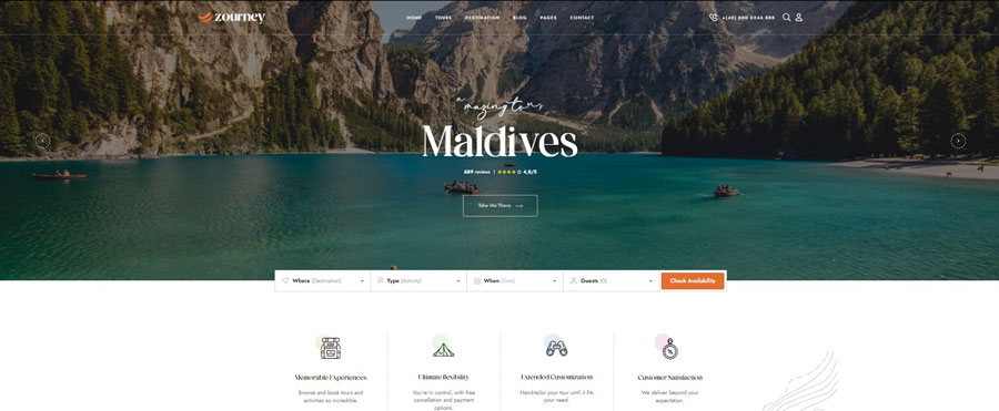 Zourney WordPress Travel Booking Theme